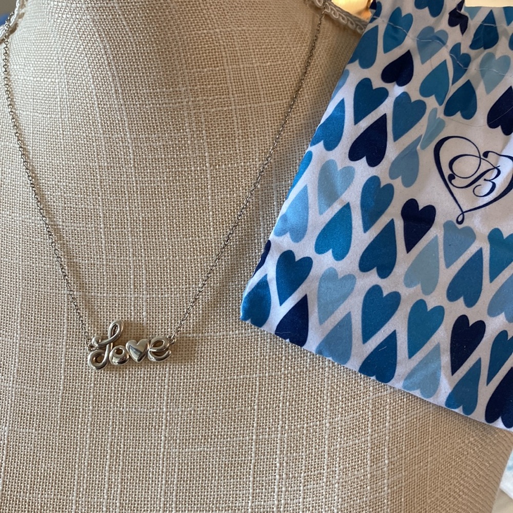 Brighton Beatles sterling silver word LOVE necklace valentines - Picture 2 of 3